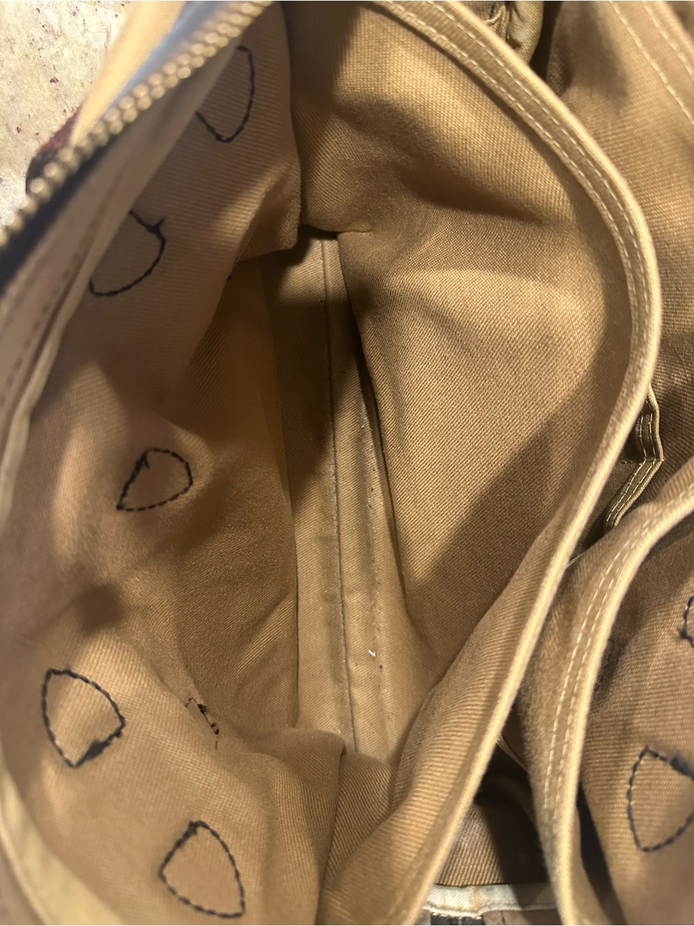Filson Tan Canvas Briefcase with Brown Leather Trim - Picture 9 of 10
